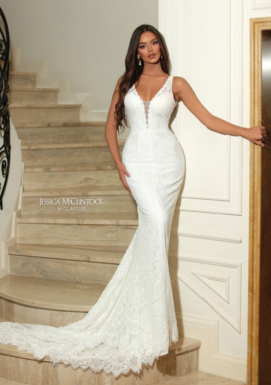 Brud TP Kjoler | Blonde Brudekjole Med Slaeb 700261 Ivory