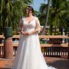 Plus Size Kjoler TP Kjoler | Plus Size Brudekjole Med Lange Aermer