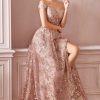 Kjoler TP Kjoler | Gallakjole Med Offshoulders Og Glitter Cb069