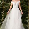 Brud TP Kjoler | Brudekjole Med Offshoulders Og Glitter Cd0170