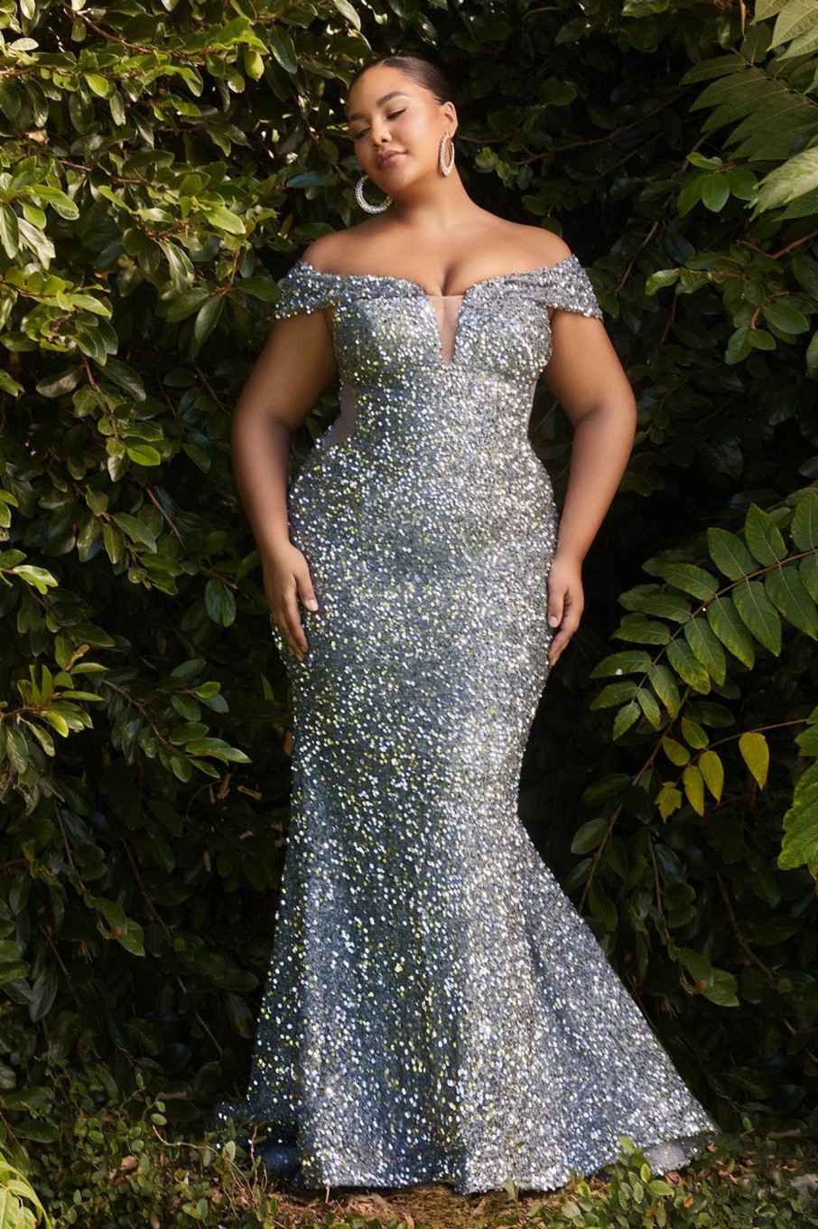Kjoler TP Kjoler | Plus Size Pailletkjole Cd975