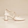 Brud TP Kjoler | Satin Brudesko Med Glitter Daga